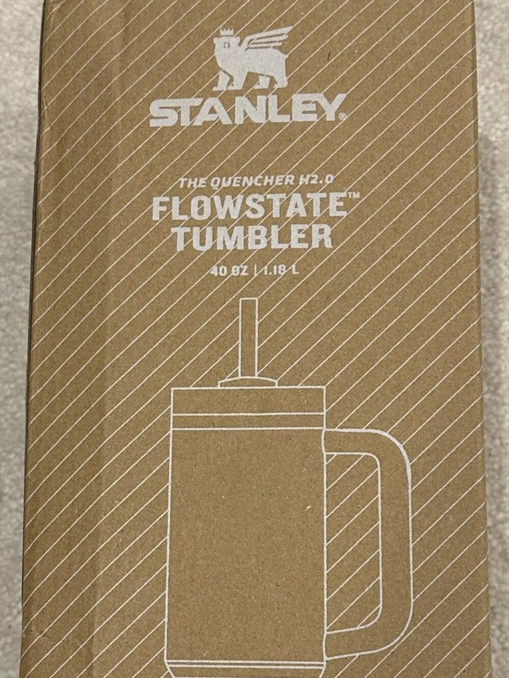 💗 Summer Heat Birthday Anniversary Stanley LV Brown Tumbler w/ Gem & Boot 💗 - Picture 7 of 8